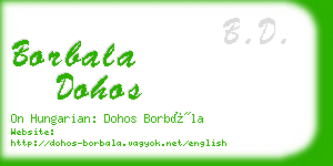 borbala dohos business card